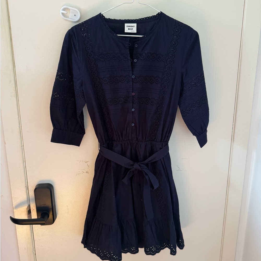Sunday Best Blue Puff Sleeve Sundress